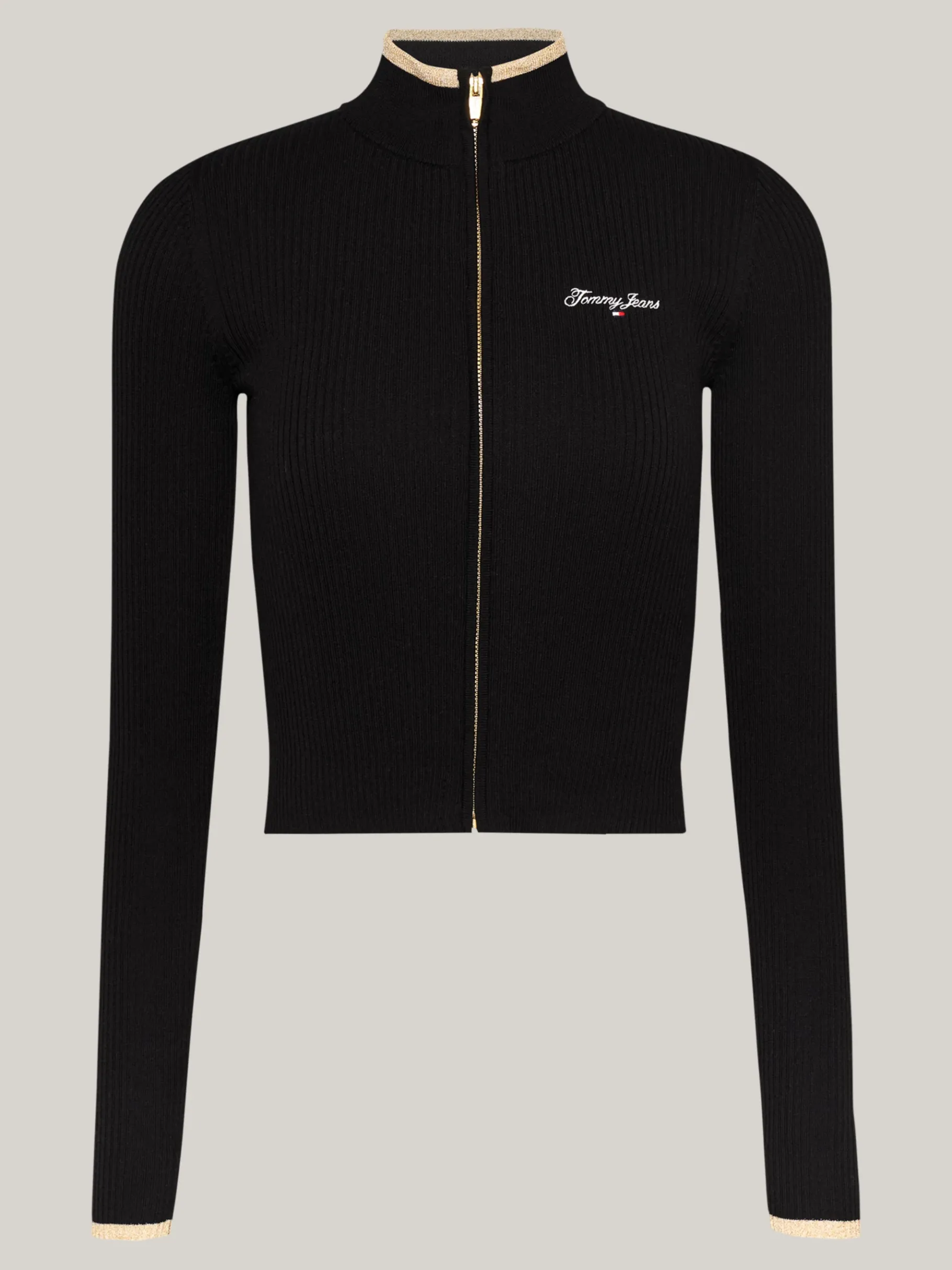 Tommy Hilfiger Slim Fit Reißverschluss-Cardigan mit Streifen BLACK Best Sale