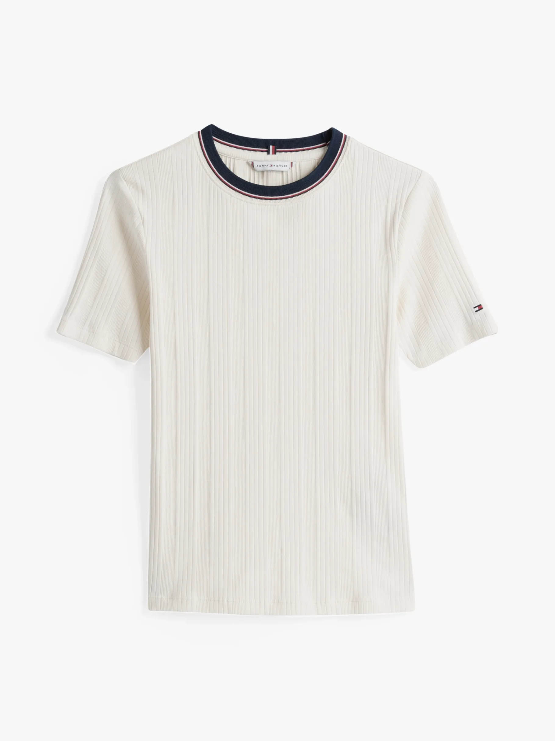 Tommy Hilfiger Slim Fit Rippstrick-T-Shirt mit Kragen-Detail CALICO Store