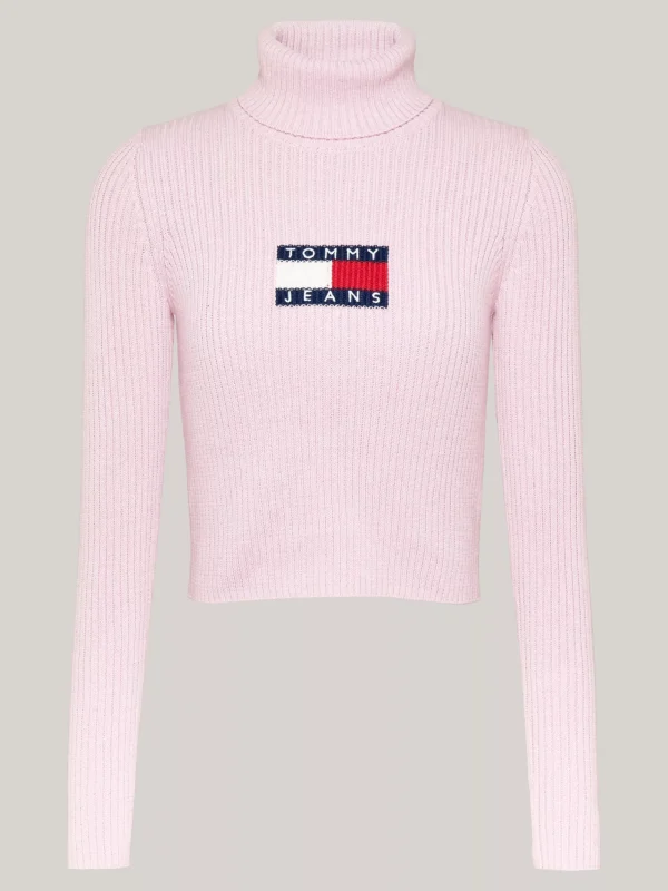 Tommy Hilfiger Slim Fit Rollkragenpullover mit Wolle BALLET PINK MELANGE Store