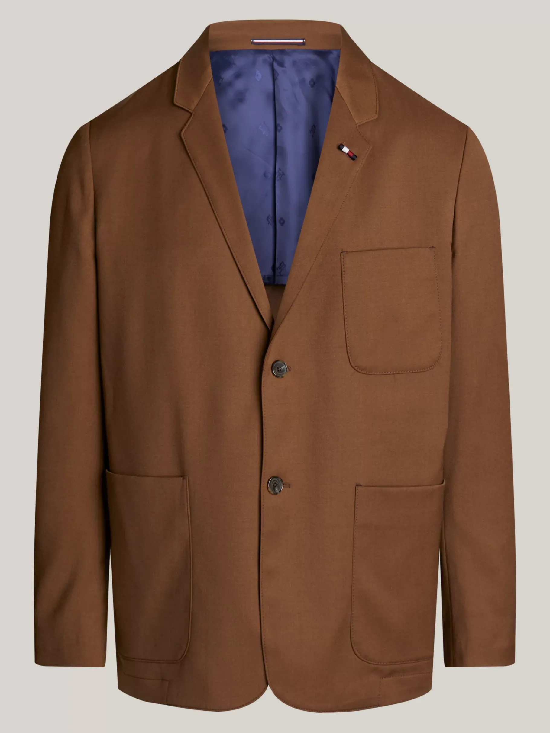 Tommy Hilfiger Slim Fit Sakko mit aufgesetzten Taschen BROWN Discount