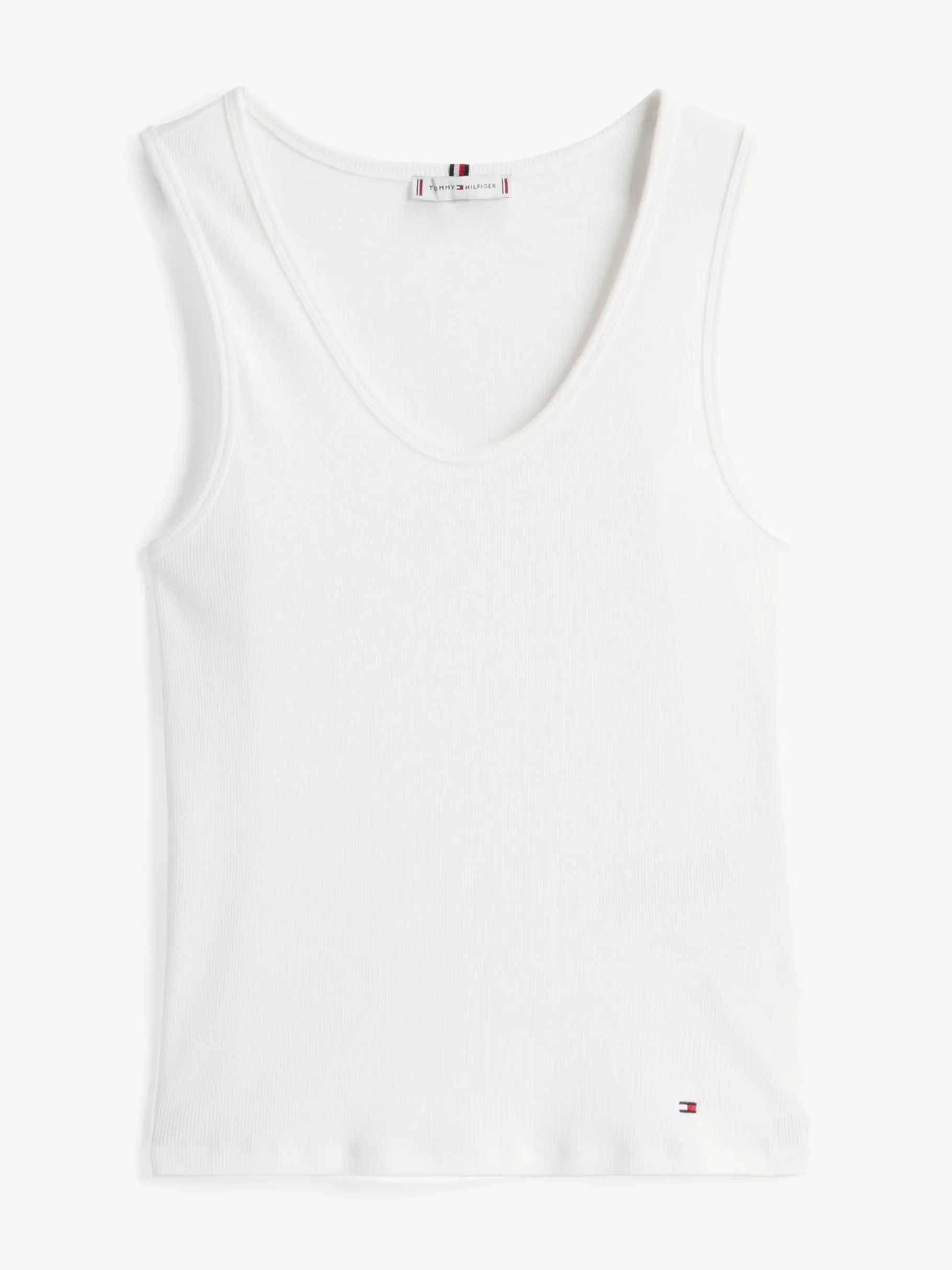Tommy Hilfiger Slim Fit Tanktop mit Kontrast-Details ECRU Discount