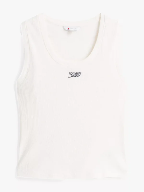 Tommy Hilfiger Slim Fit Tanktop mit Logo ANCIENT WHITE Outlet