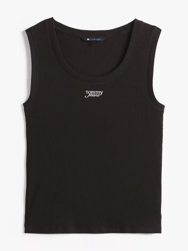 Tommy Hilfiger Slim Fit Tanktop mit Logo BLACK Fashion