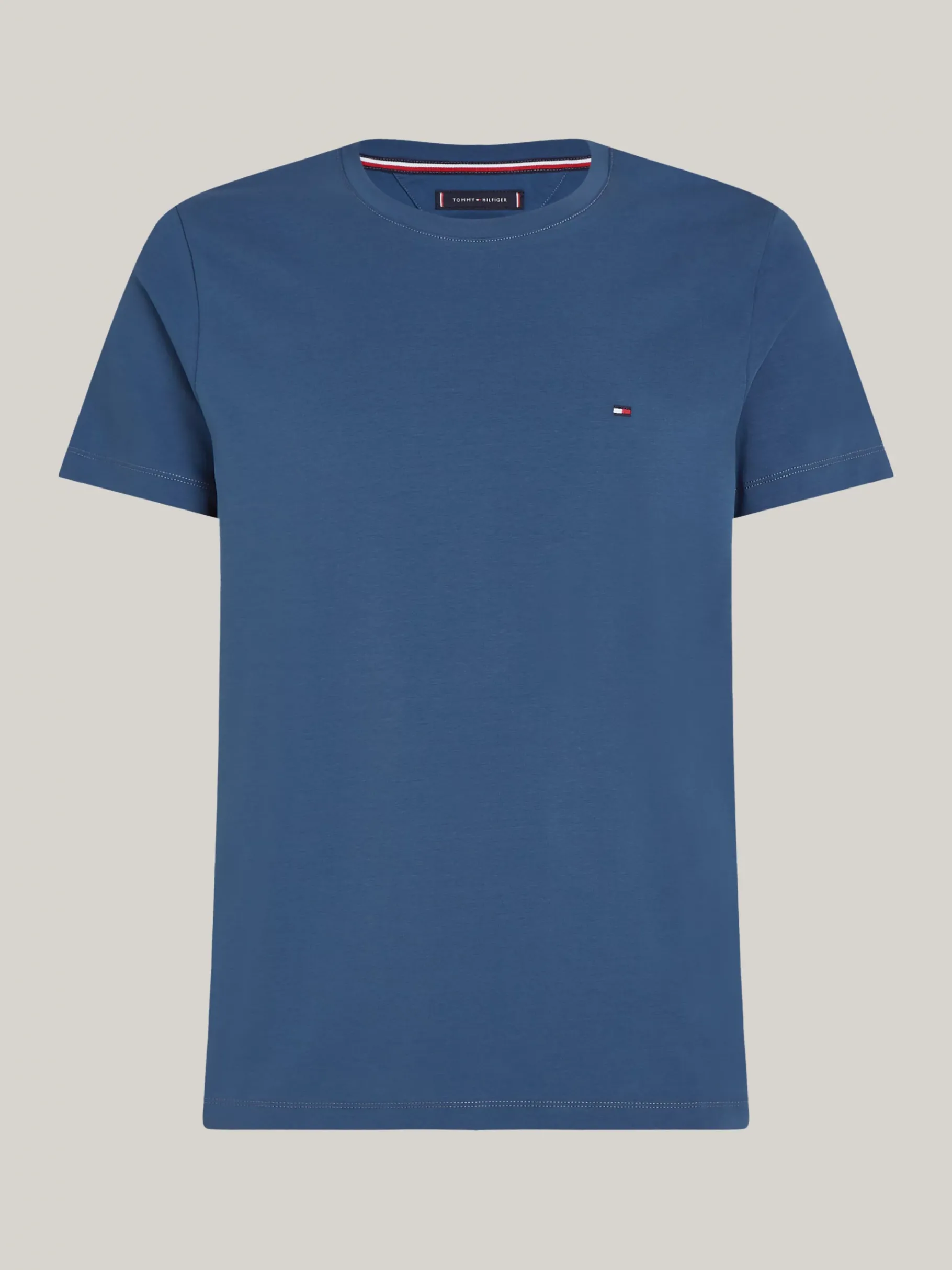 Tommy Hilfiger Slim Fit T-Shirt mit Flag-Stickerei AEGEAN SEA Cheap