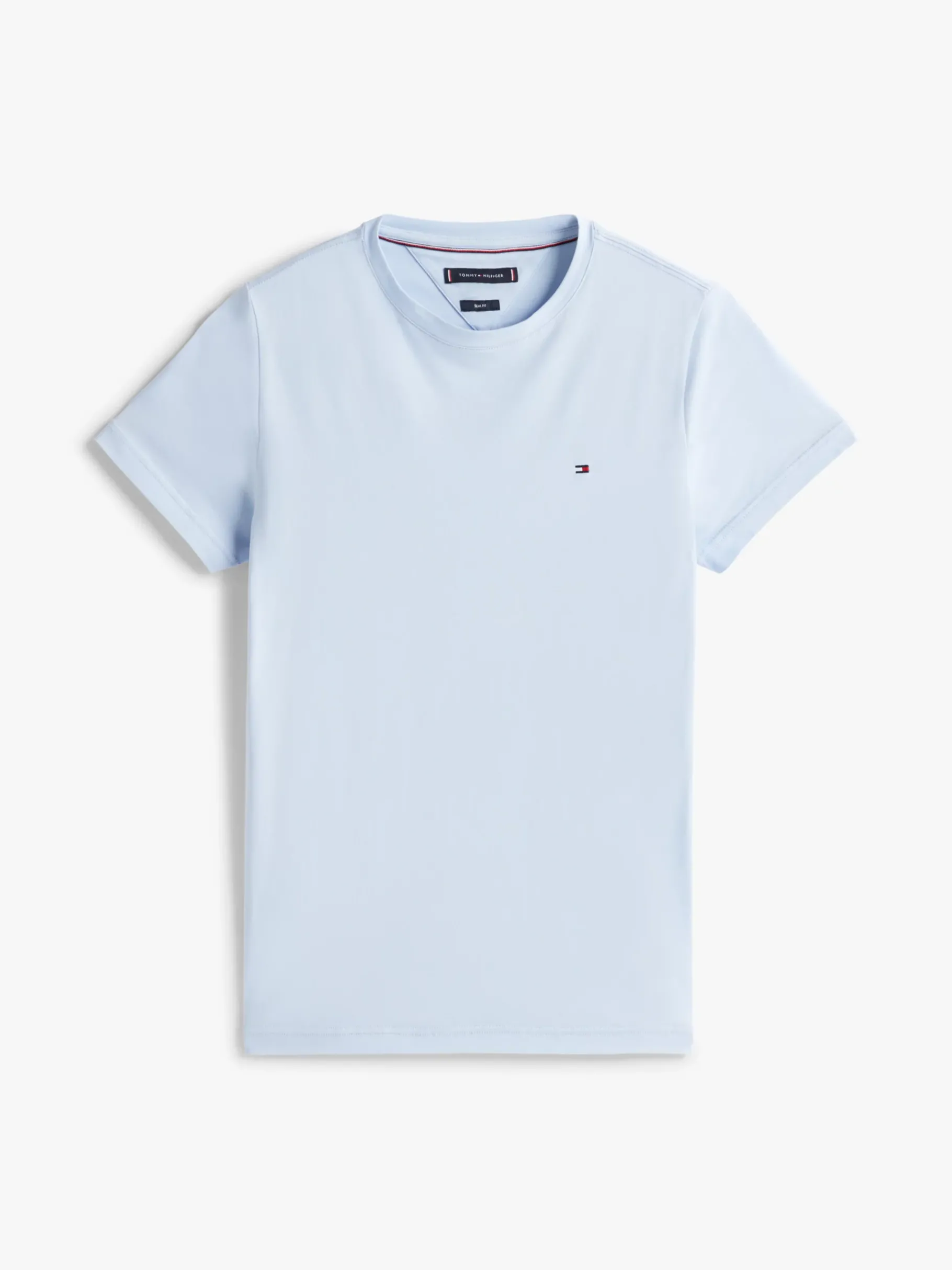 Tommy Hilfiger Slim Fit T-Shirt mit Flag-Stickerei BREEZY BLUE Hot