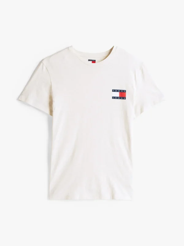 Tommy Hilfiger Slim Fit T-Shirt mit Logo OAT MARL HTR Best Sale