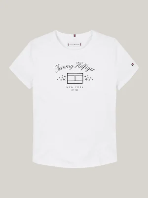Tommy Hilfiger Slim Fit T-Shirt mit Logoprint WHITE Cheap