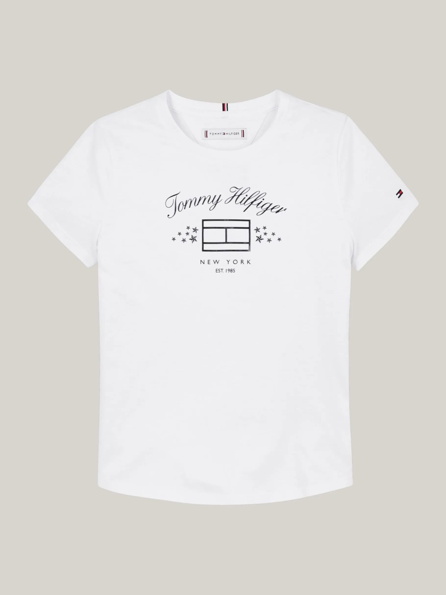 Tommy Hilfiger Slim Fit T-Shirt mit Logoprint WHITE Cheap