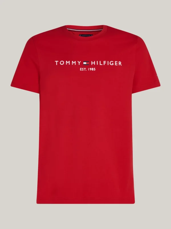 Tommy Hilfiger Slim Fit T-Shirt mit Logo-Stickerei PRIMARY RED Best Sale