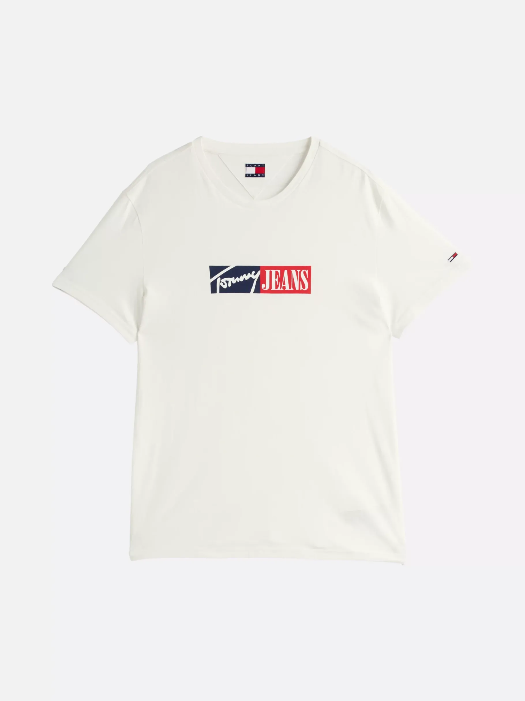 Tommy Hilfiger Slim Fit T-Shirt mit Signatur-Logo ECRU Flash Sale