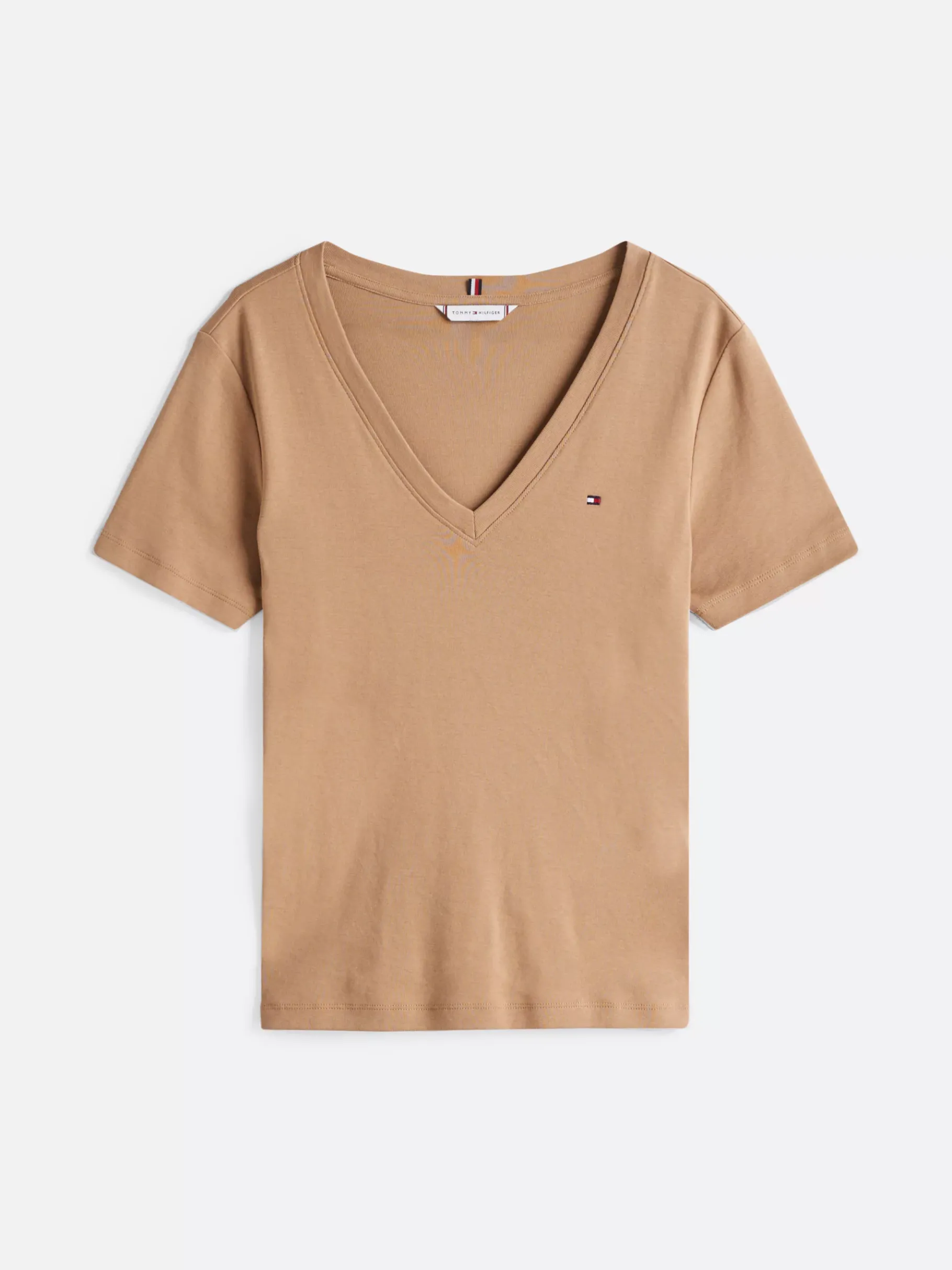 Tommy Hilfiger Slim Fit T-Shirt mit V-Ausschnitt SAFARI CANVAS Store