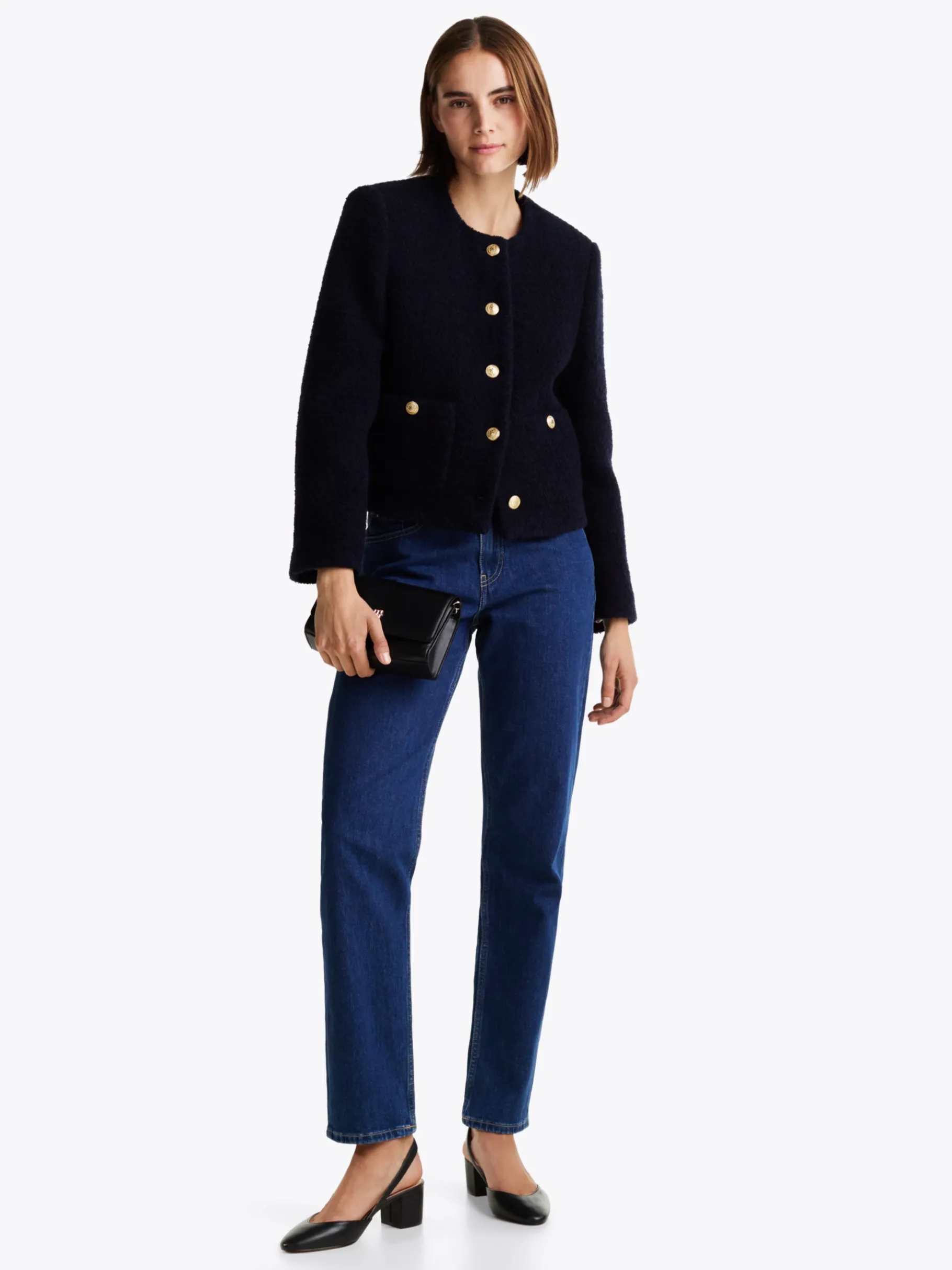 Tommy Hilfiger Slingback-Pumps aus Leder BLACK Fashion