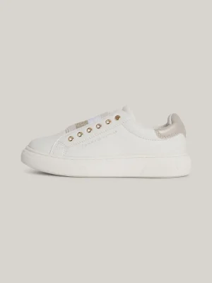 Tommy Hilfiger Slipper-Sneaker mit Metallic-Streifen OFF WHITE/PLATINUM Discount