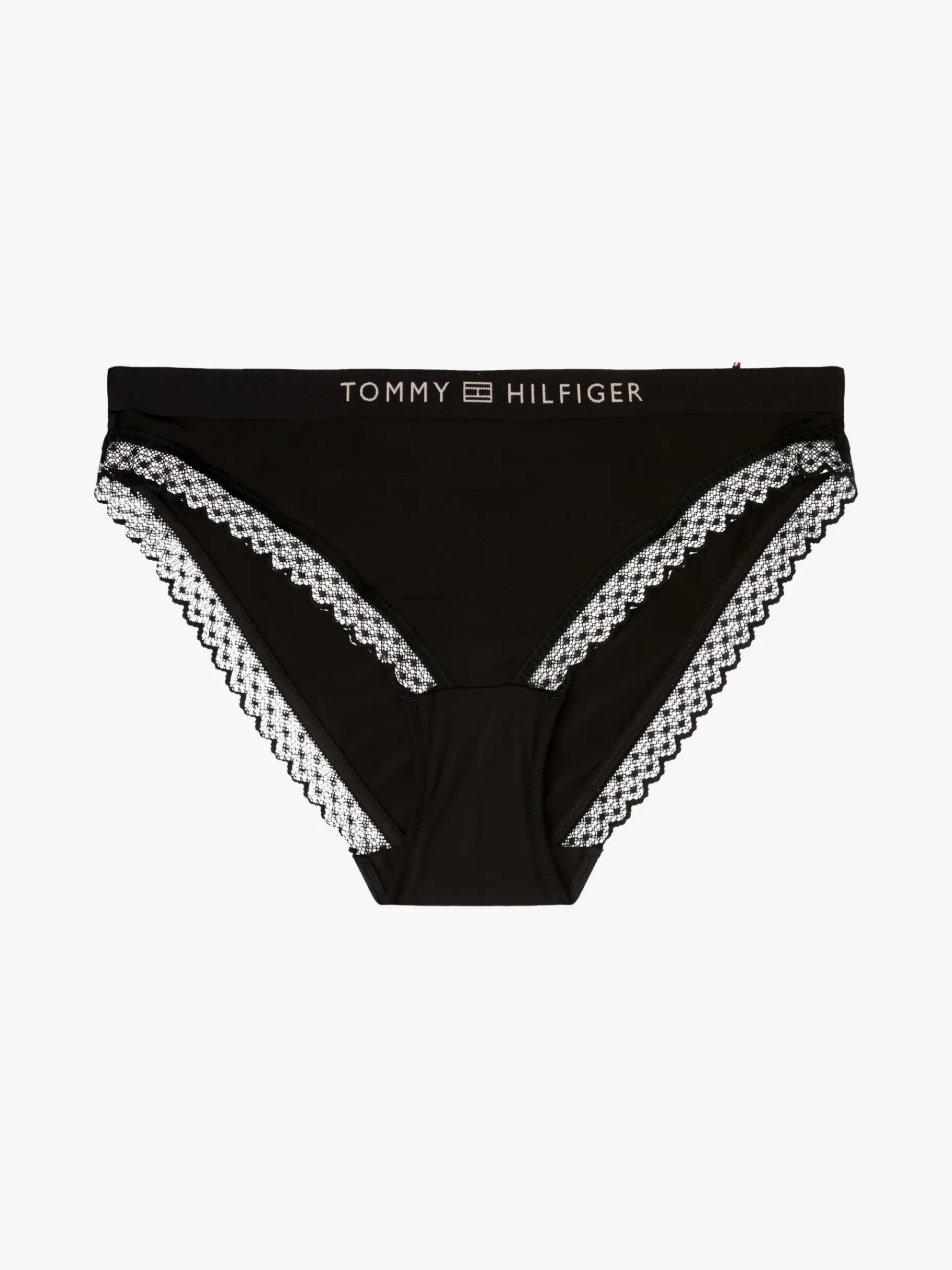 Tommy Hilfiger Slips mit Spitze und gleichfarbigem Logo BLACK Discount