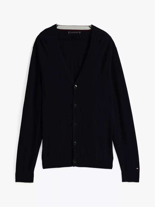 Tommy Hilfiger Smart Casual Cardigan mit Kontrast-Detail DESERT SKY New