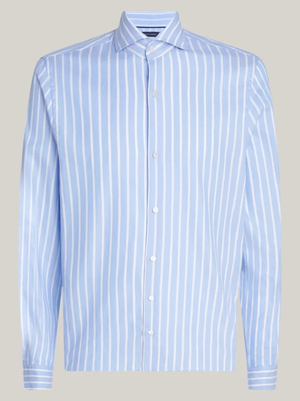 Tommy Hilfiger Smart Casual gestreiftes Slim Fit Hemd BLUE / WHITE Best Sale