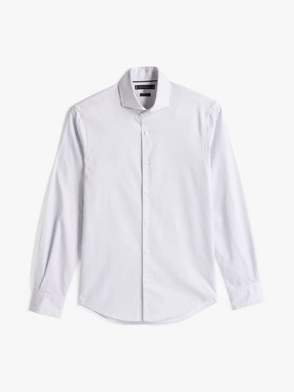 Tommy Hilfiger Smart Casual gestreiftes Slim Fit Hemd HORIZON GREY/OPTIC WHITE Sale
