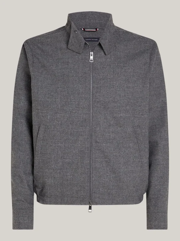 Tommy Hilfiger Smart Casual Harringtonjacke mit Karos MEDIUM GREY HEATHER Flash Sale