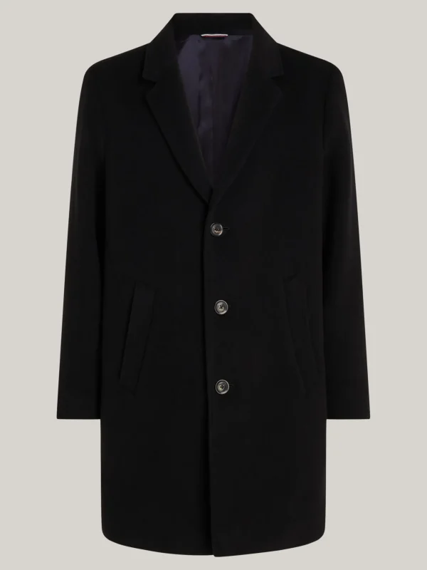 Tommy Hilfiger Smart Casual Mantel mit hohem Wollanteil BLACK Shop
