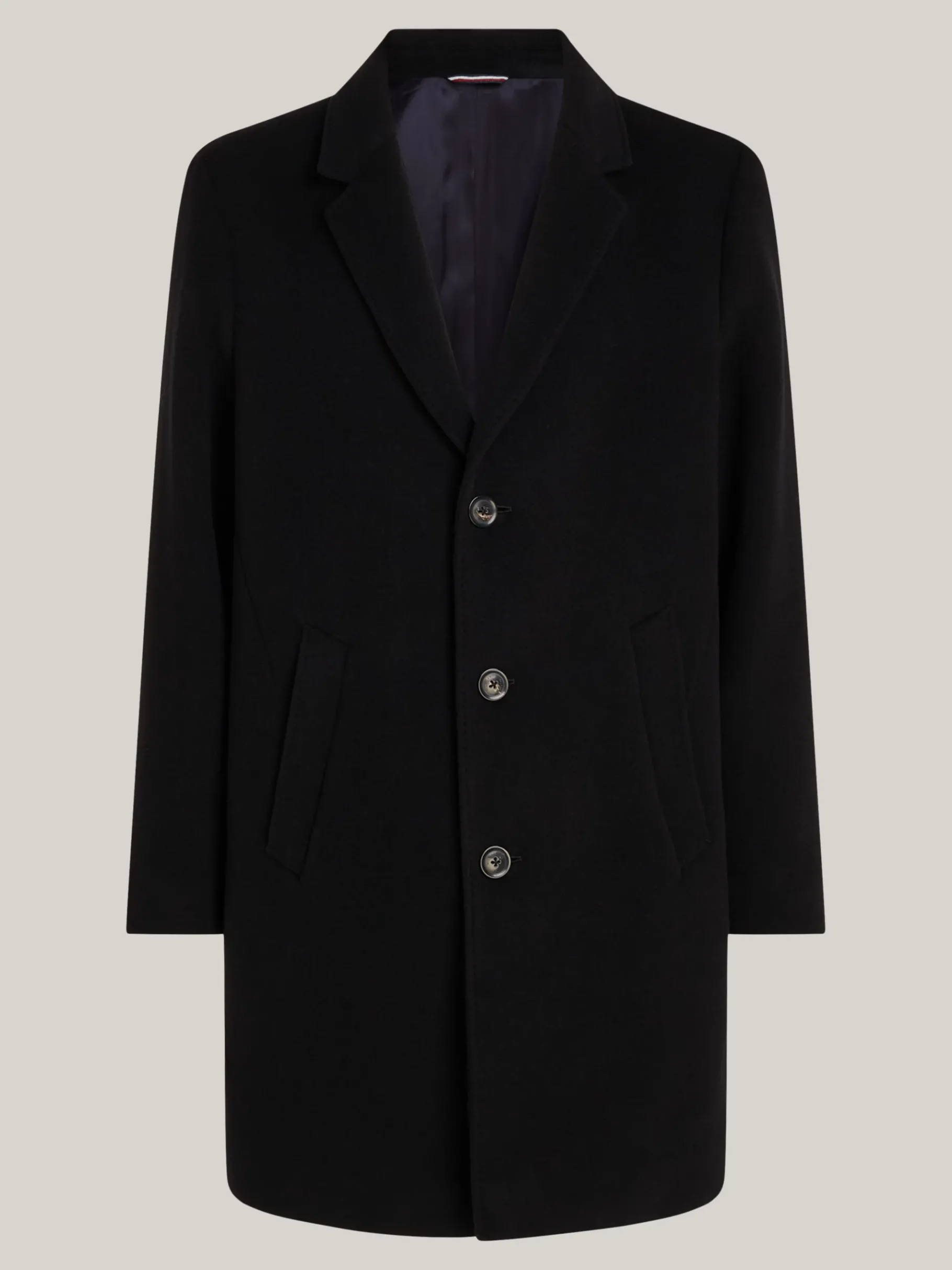 Tommy Hilfiger Smart Casual Mantel mit hohem Wollanteil BLACK Shop