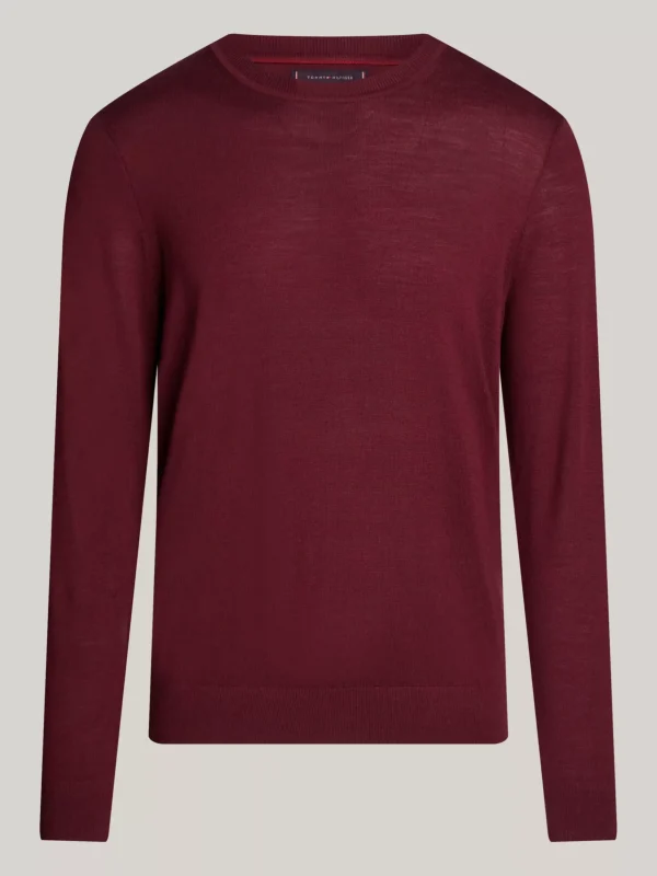 Tommy Hilfiger Smart Casual Pullover aus reiner Wolle DEEP ROUGE Shop