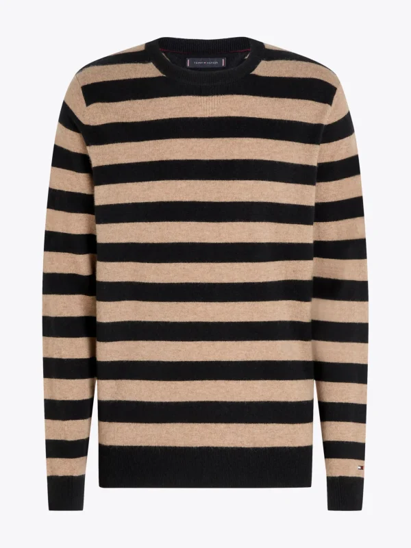 Tommy Hilfiger Smart Casual Pullover aus Kaschmir BLACK/CAMEL Hot