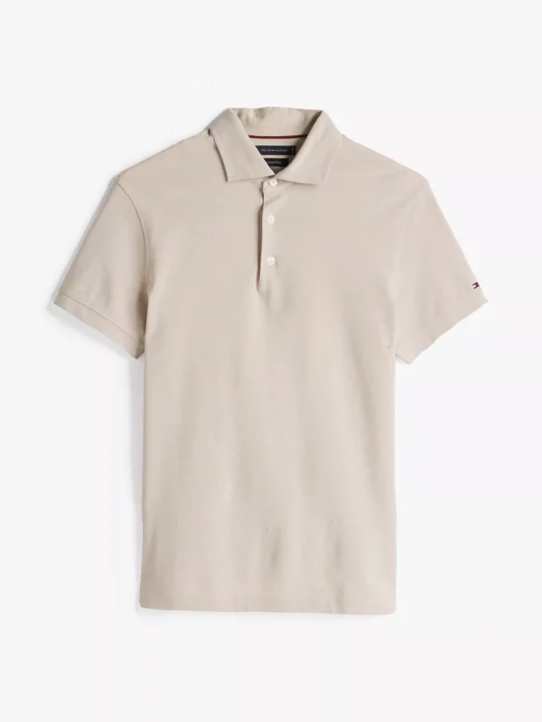 Tommy Hilfiger Smart Casual Regular Fit Poloshirt SANDALWOOD/WHITE Cheap