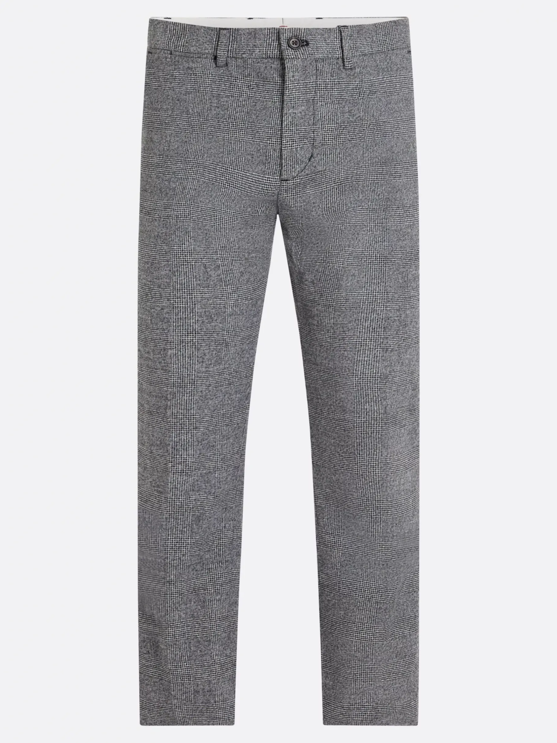Tommy Hilfiger Smart Casual Regular Straight Fit Karo-Hose TURBINE GREY Best