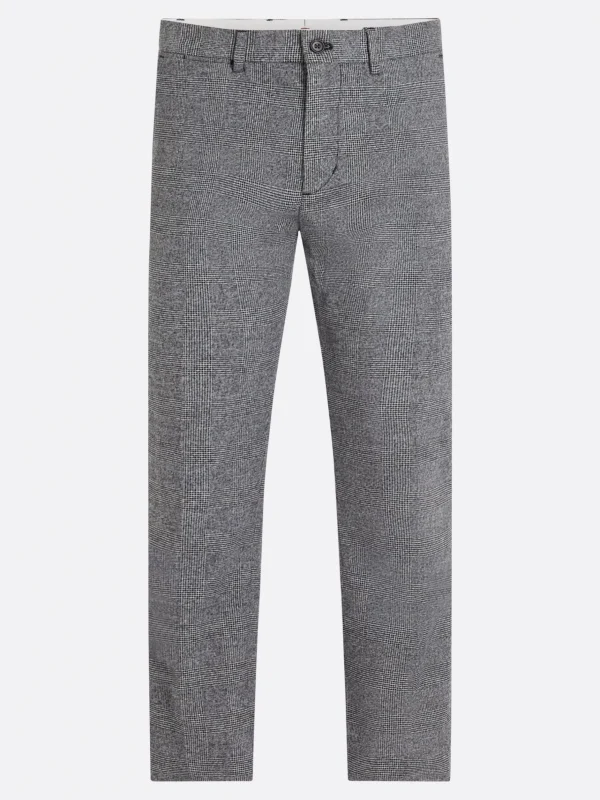 Tommy Hilfiger Smart Casual Regular Straight Fit Karo-Hose TURBINE GREY Best