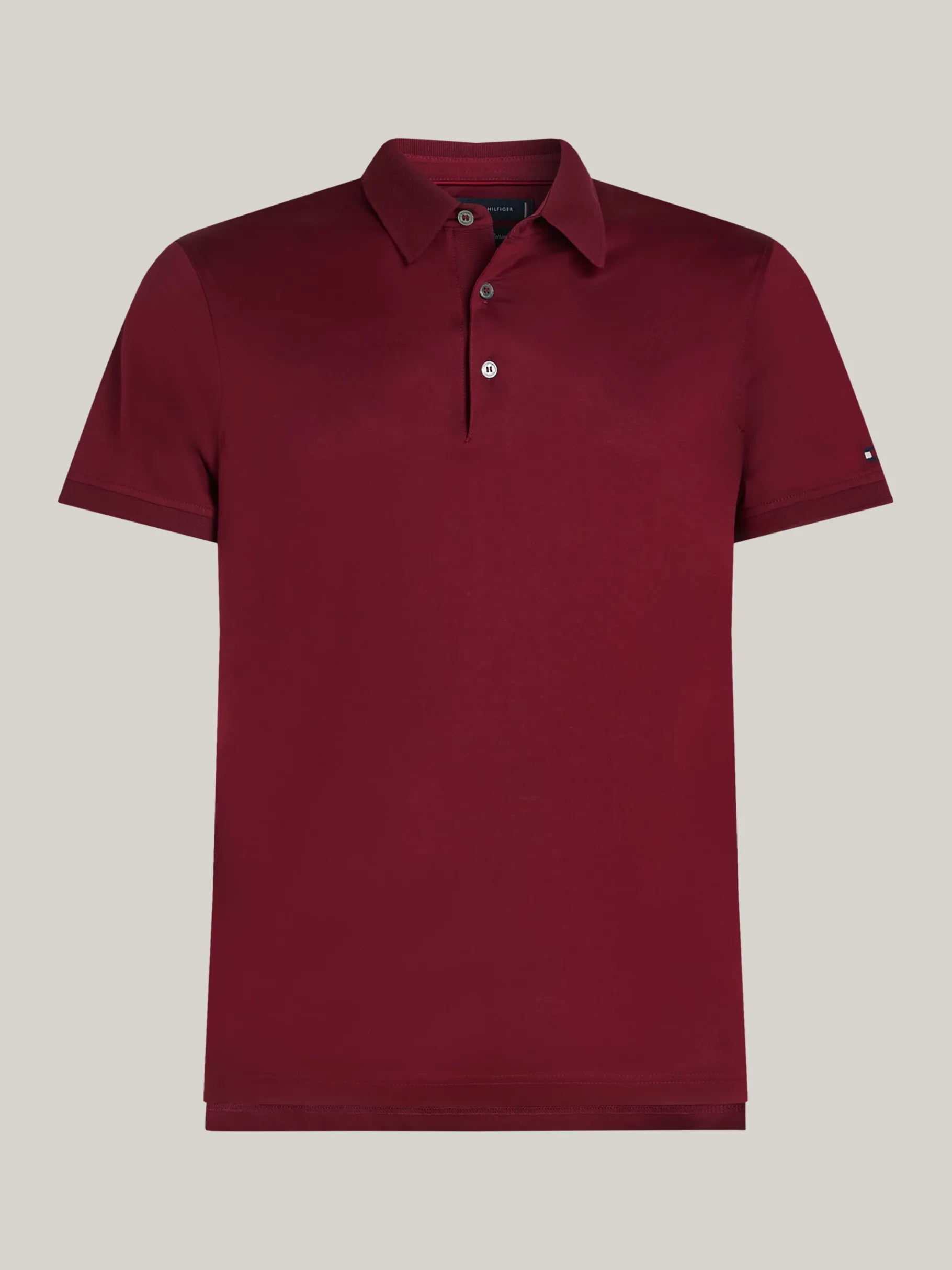 Tommy Hilfiger Smart Casual Slim Fit Poloshirt DEEP ROUGE Clearance