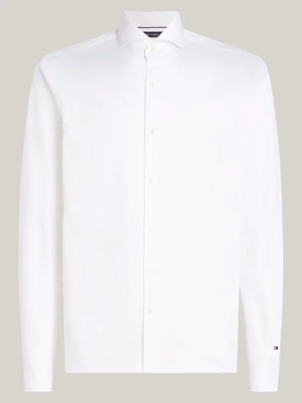 Tommy Hilfiger Smart Casual Slim Fit Twill-Hemd OPTIC WHITE Clearance