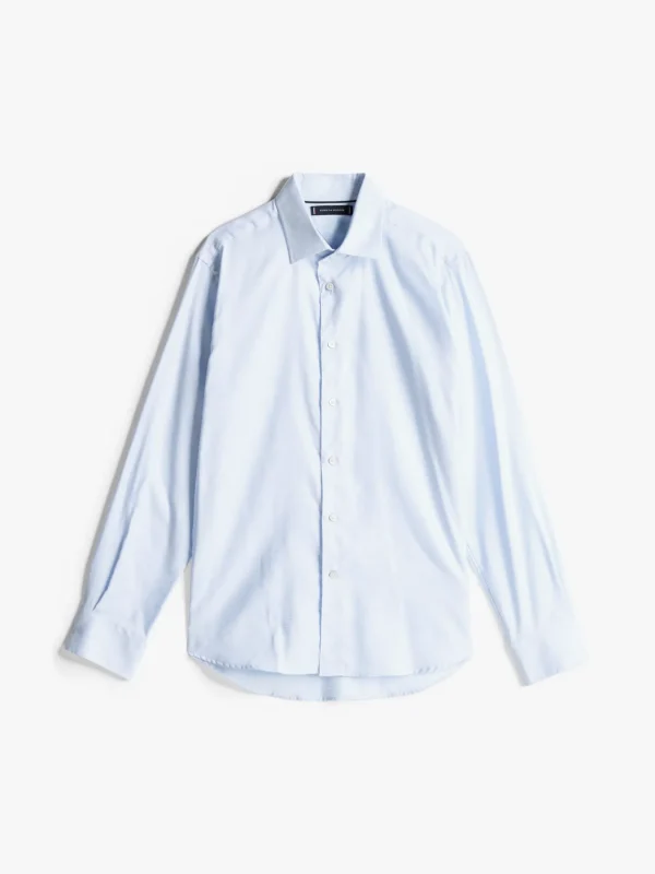 Tommy Hilfiger Smart Casual TH Flex Regular Fit Shirt VESSEL BLUE / OPTIC WHITE Shop