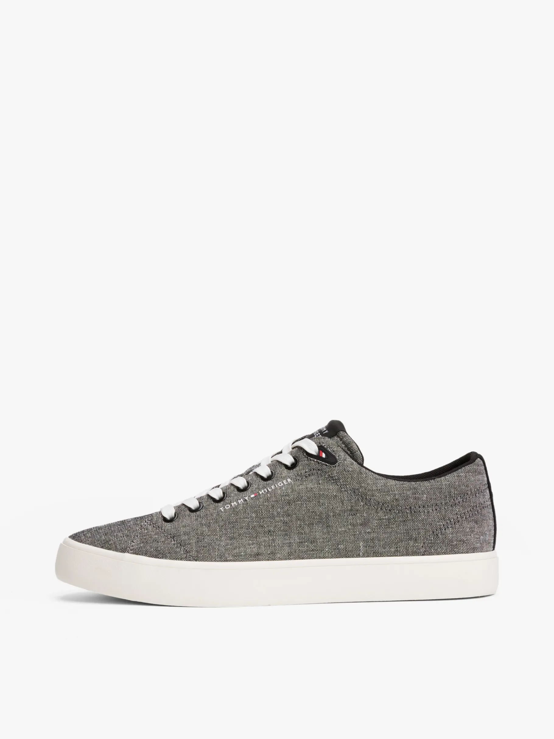 Tommy Hilfiger Sneaker aus Chambray-Leinen BLACK Sale