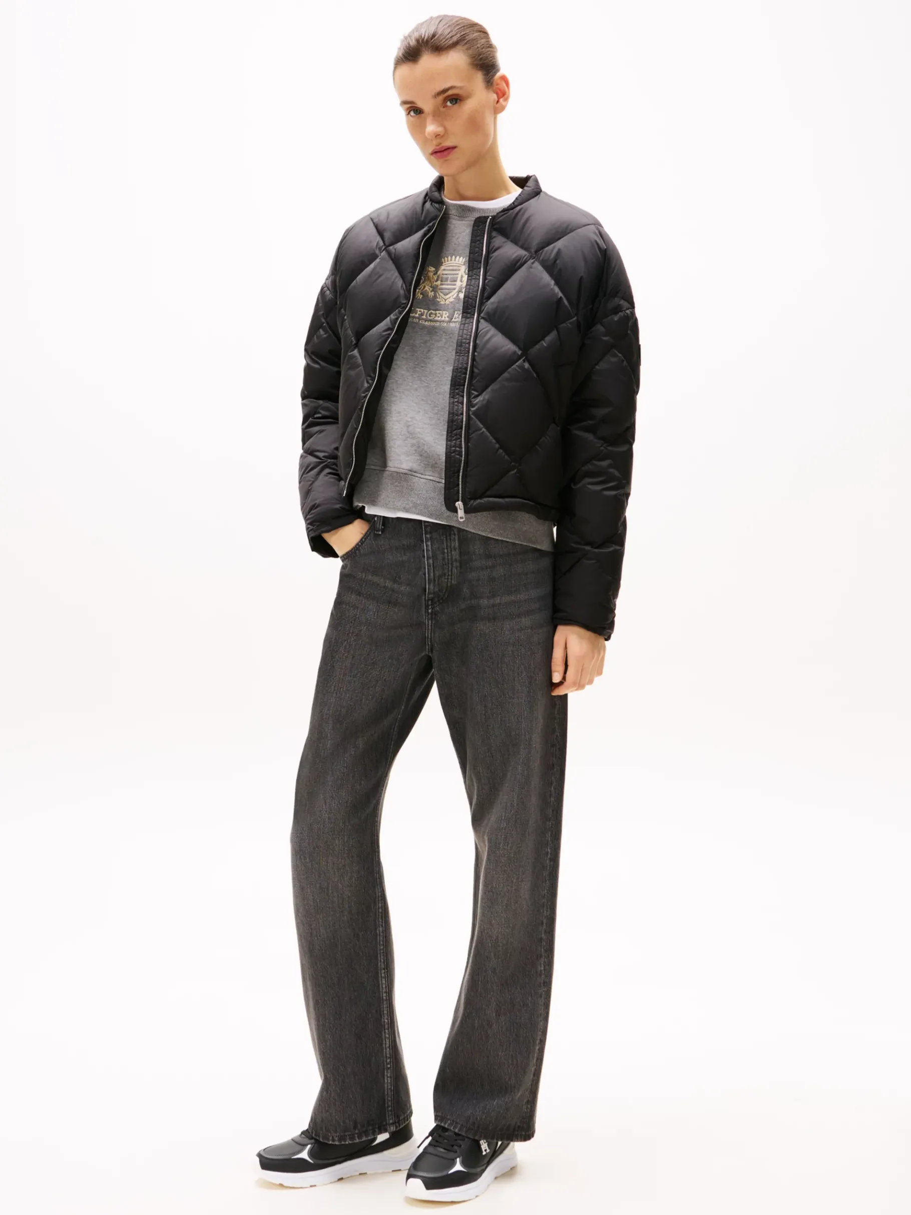 Tommy Hilfiger Sneaker aus Leder mit TH-Monogramm BLACK Online