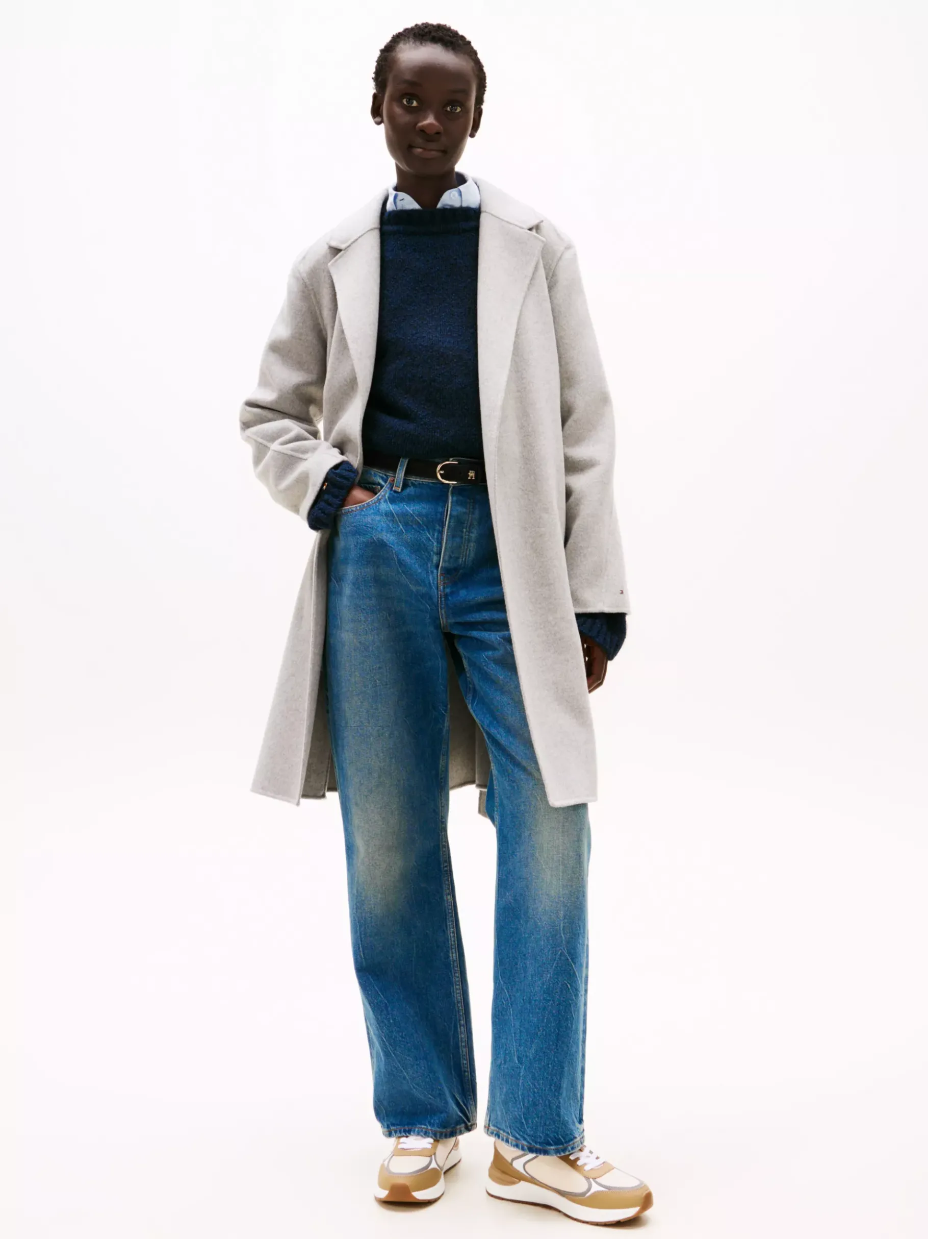 Tommy Hilfiger Sneaker aus Leder mit TH-Monogramm SUGARCANE/SAFARI CANVAS Best