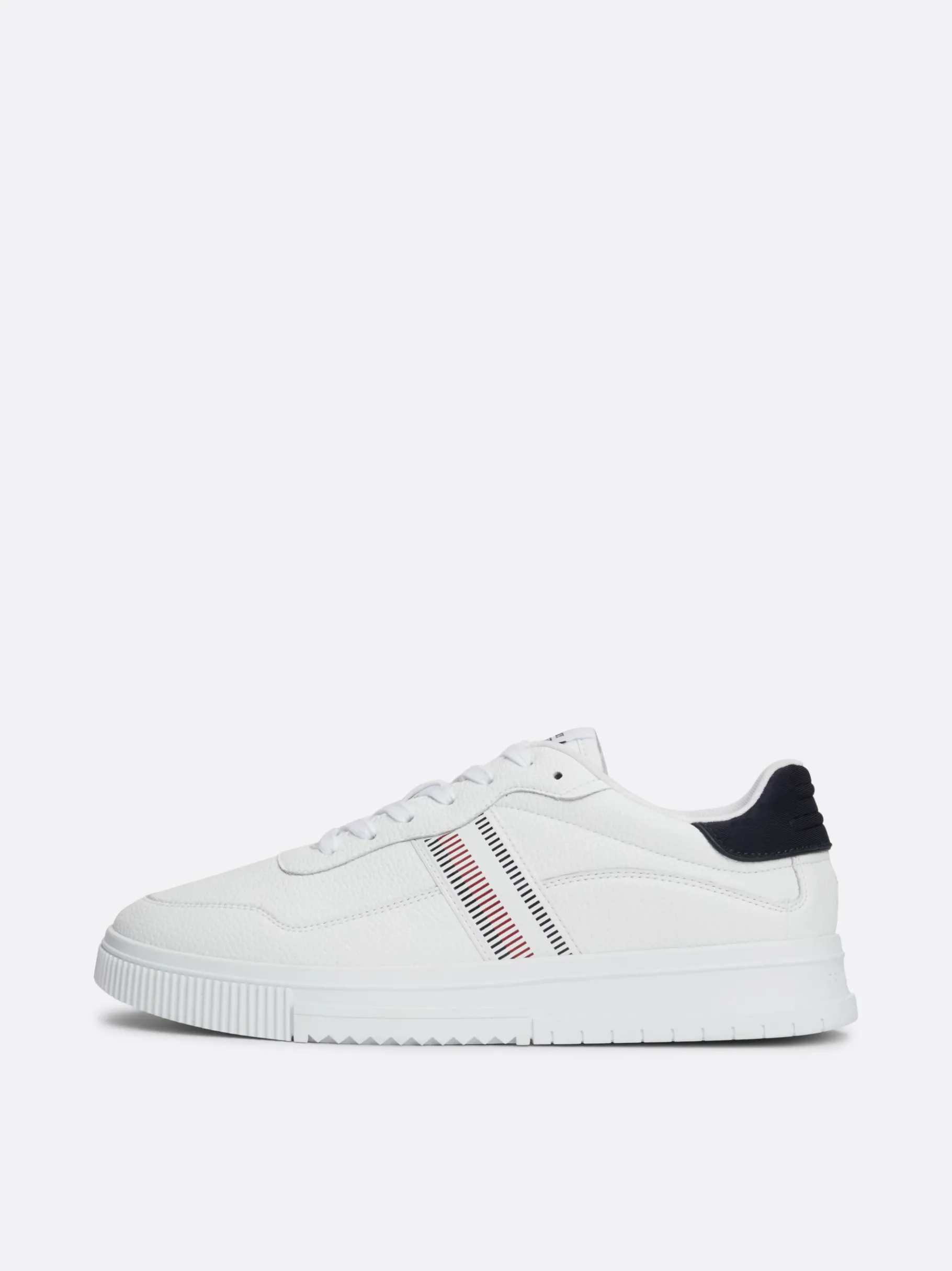 Tommy Hilfiger Sneaker aus strukturiertem Leder mit Tommy-Tape WHITE Sale