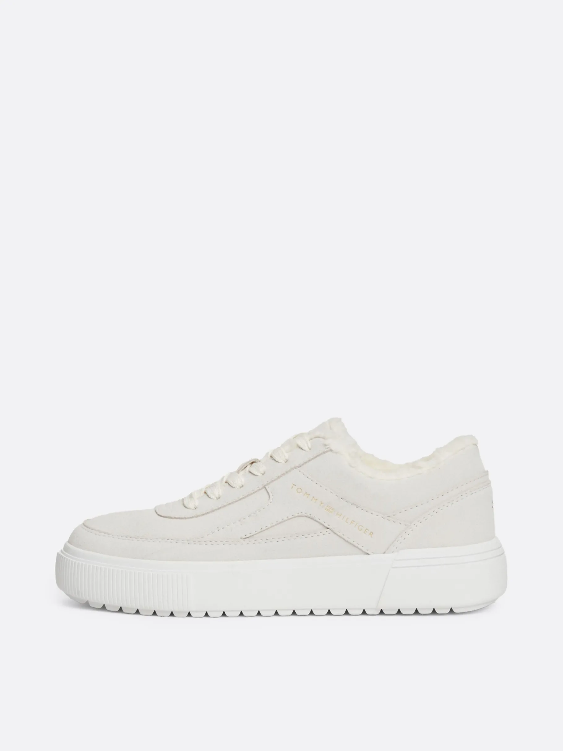 Tommy Hilfiger Sneaker aus Wildleder mit warmem Innenfutter ANCIENT WHITE Outlet