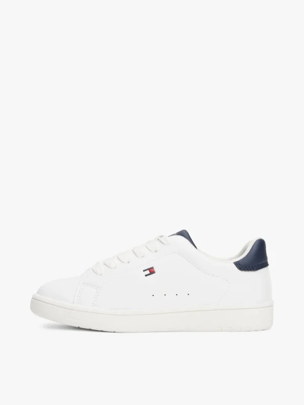 Tommy Hilfiger Sneaker mit Flag und Color-Pop WHITE / BLUE Hot