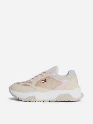 Tommy Hilfiger Sneaker mit klobiger, geriffelter Sohle BEIGE/PINK Hot