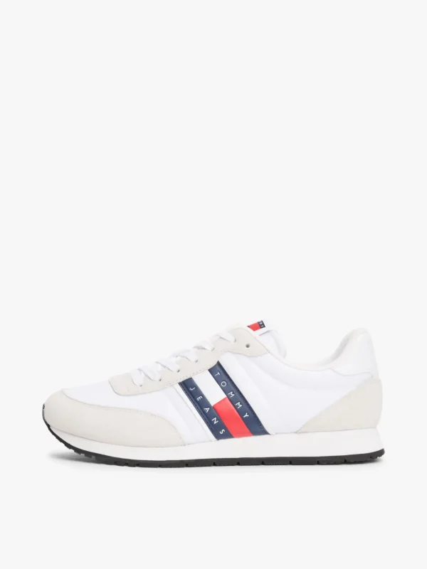 Tommy Hilfiger Sneaker mit Kontrast-Sohle und Strukturmix WHITE Cheap