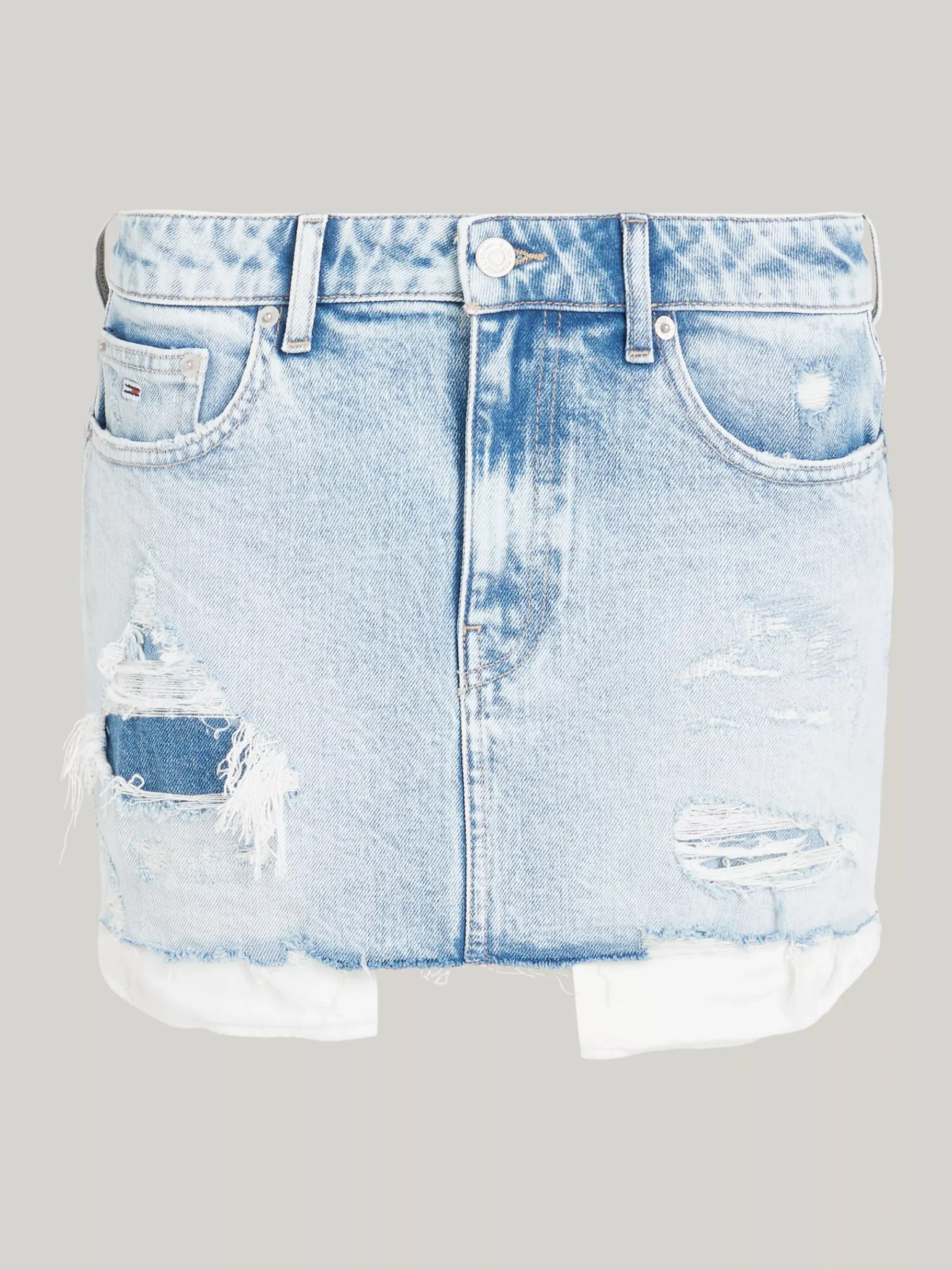 Tommy Hilfiger Sophie Mini-Jeansrock mit niedrigem Bund DENIM LIGHT Flash Sale