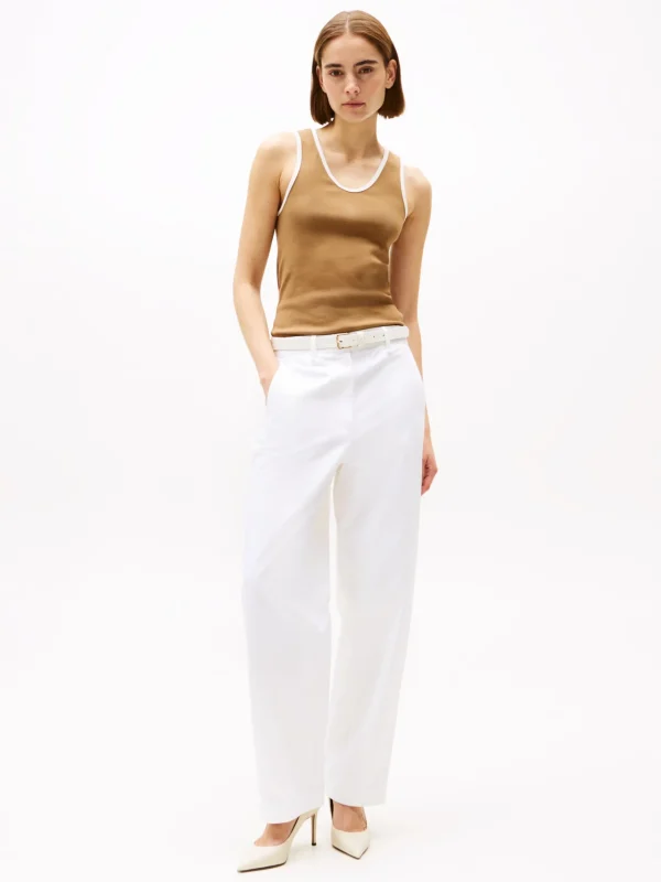 Tommy Hilfiger Spitzer Pumps aus Leder mit TH-Monogramm MUSLIN Clearance