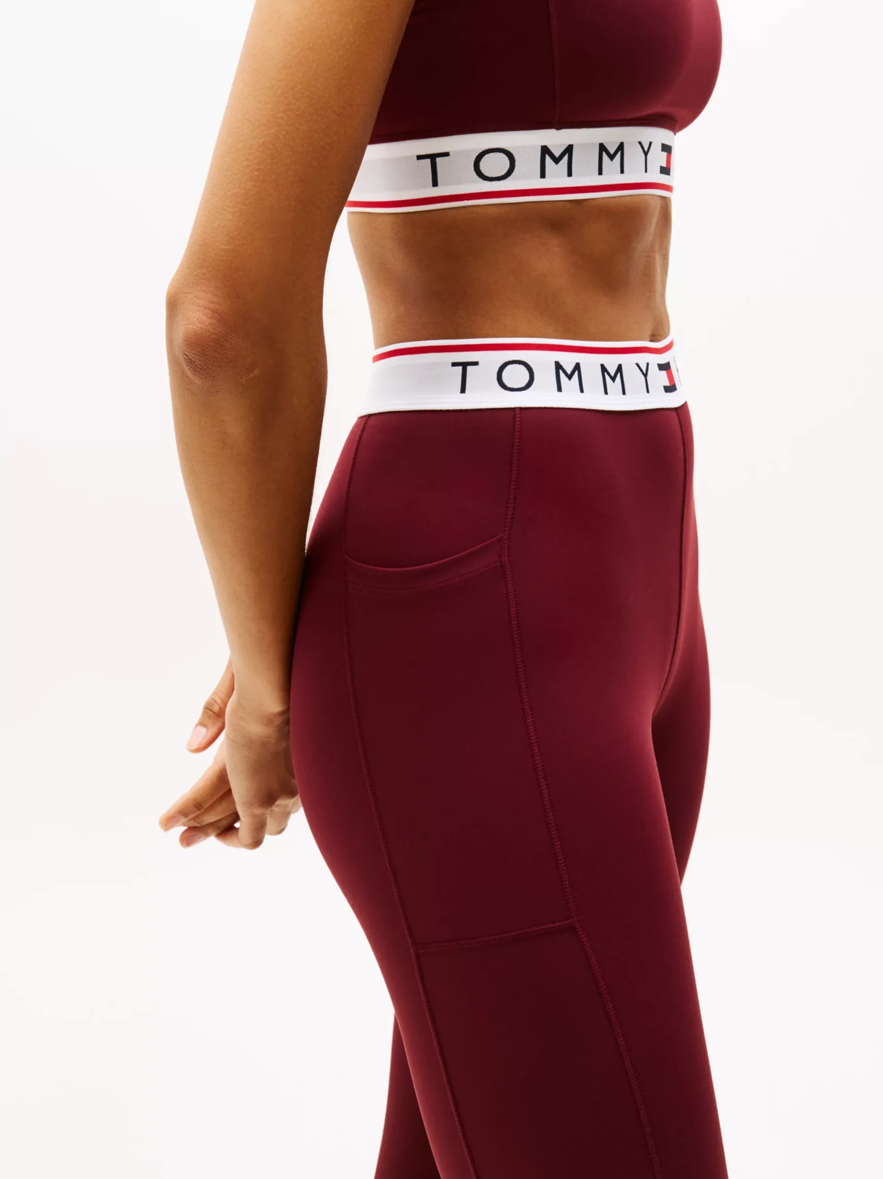 Tommy Hilfiger Sport TH Cool Leggings DEEP ROUGE Flash Sale