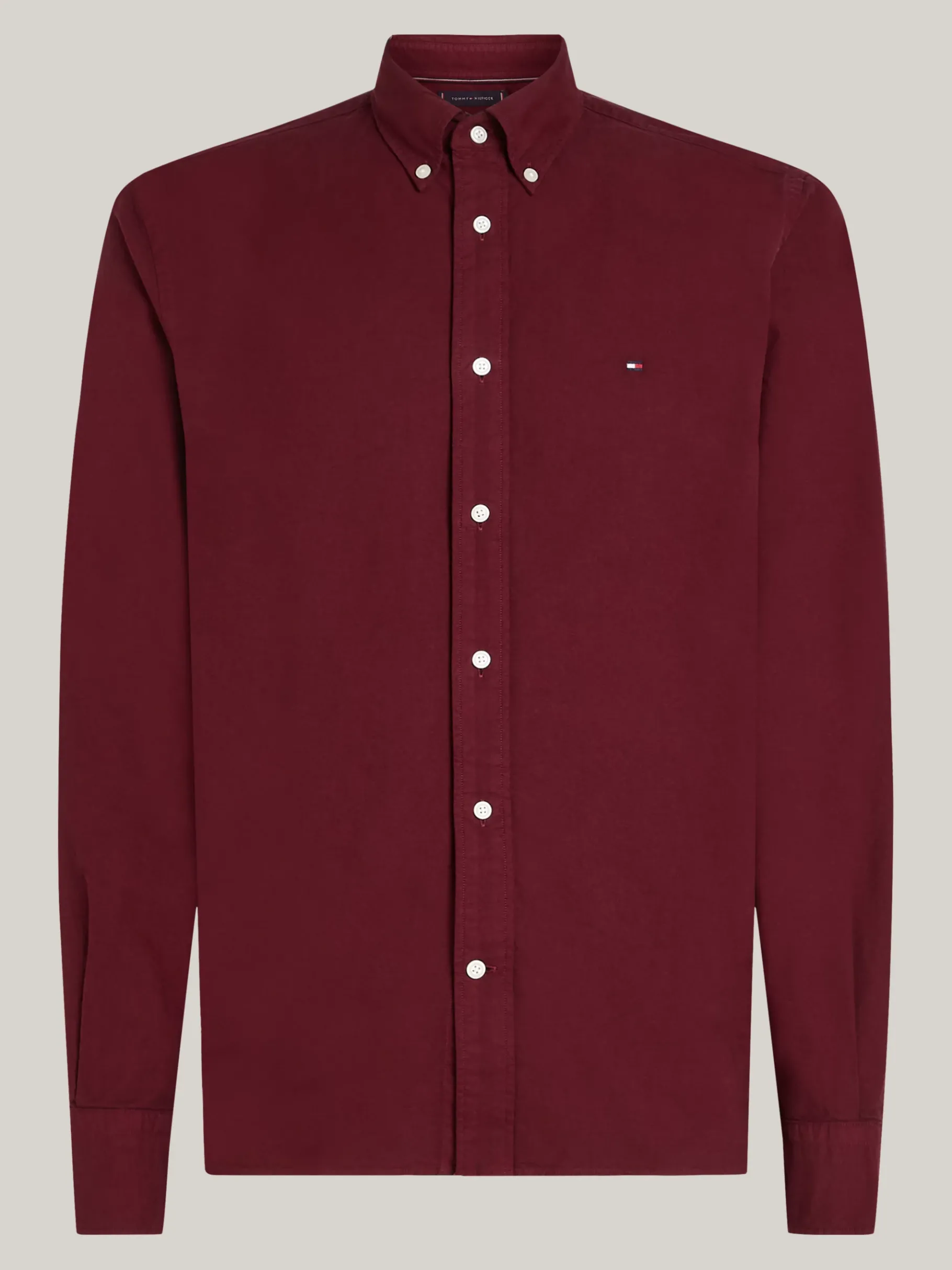 Tommy Hilfiger Stückgefärbtes Regular Fit Oxford-Hemd DEEP ROUGE Best