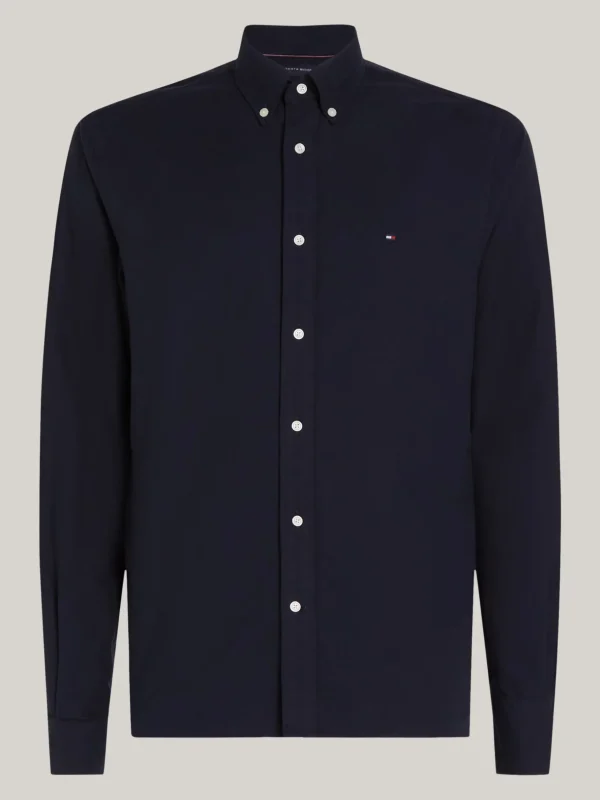 Tommy Hilfiger Stückgefärbtes Regular Fit Oxford-Hemd DESERT SKY Cheap