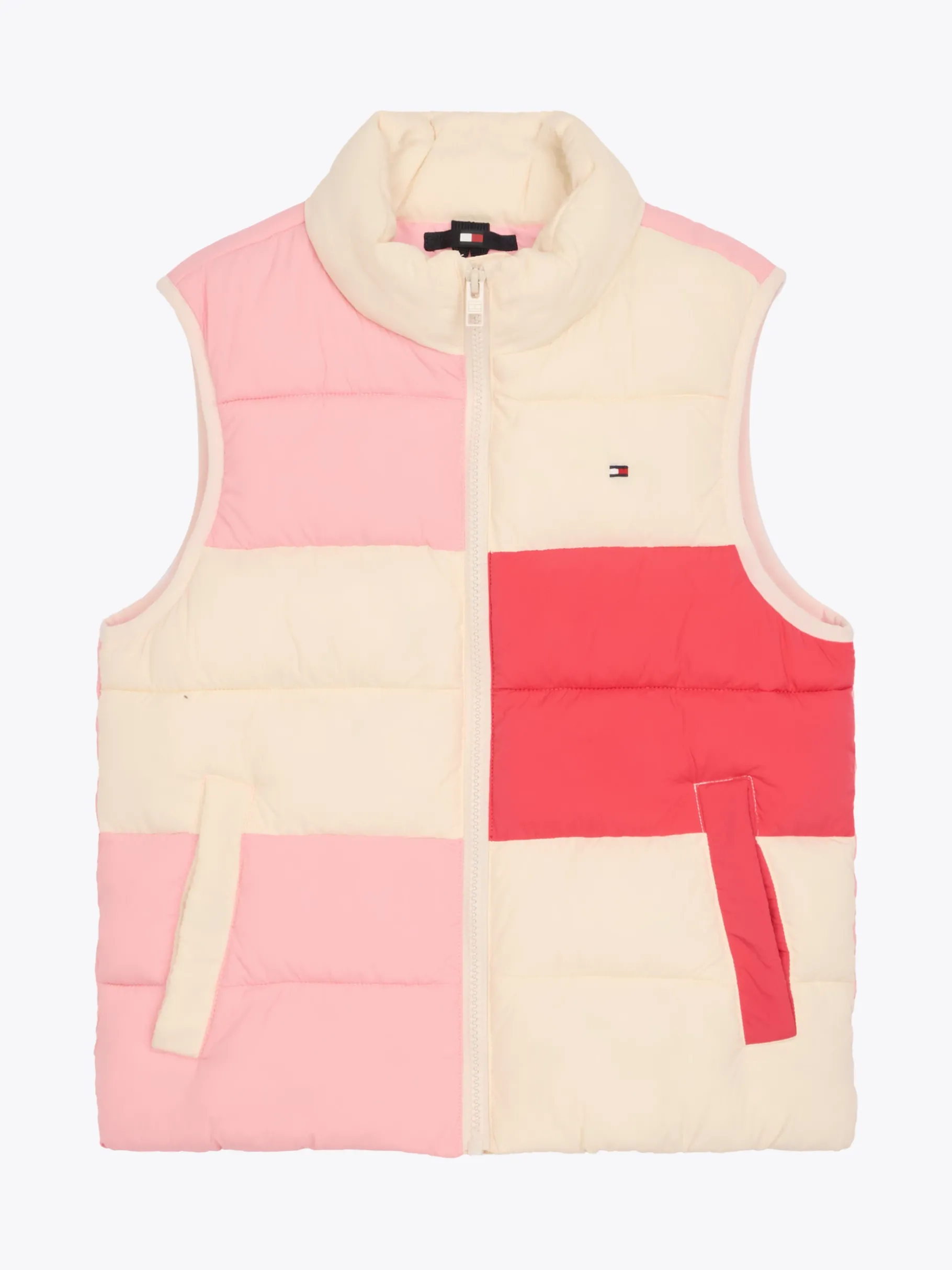 Tommy Hilfiger Steppweste mit Color Block-Design LASER PINK PINK SUGAR CALICO Fashion