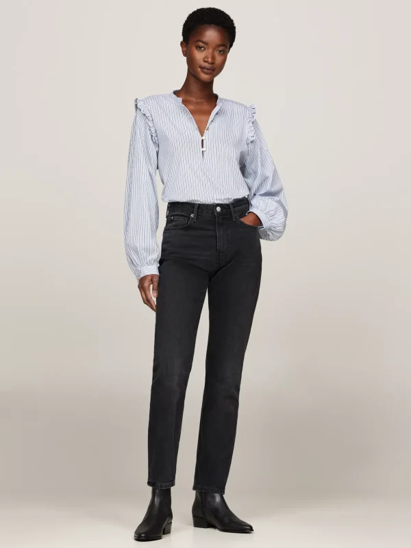 Tommy Hilfiger Stiefelette aus Leder im Cowboy-Stil BLACK PYTHON Best Sale