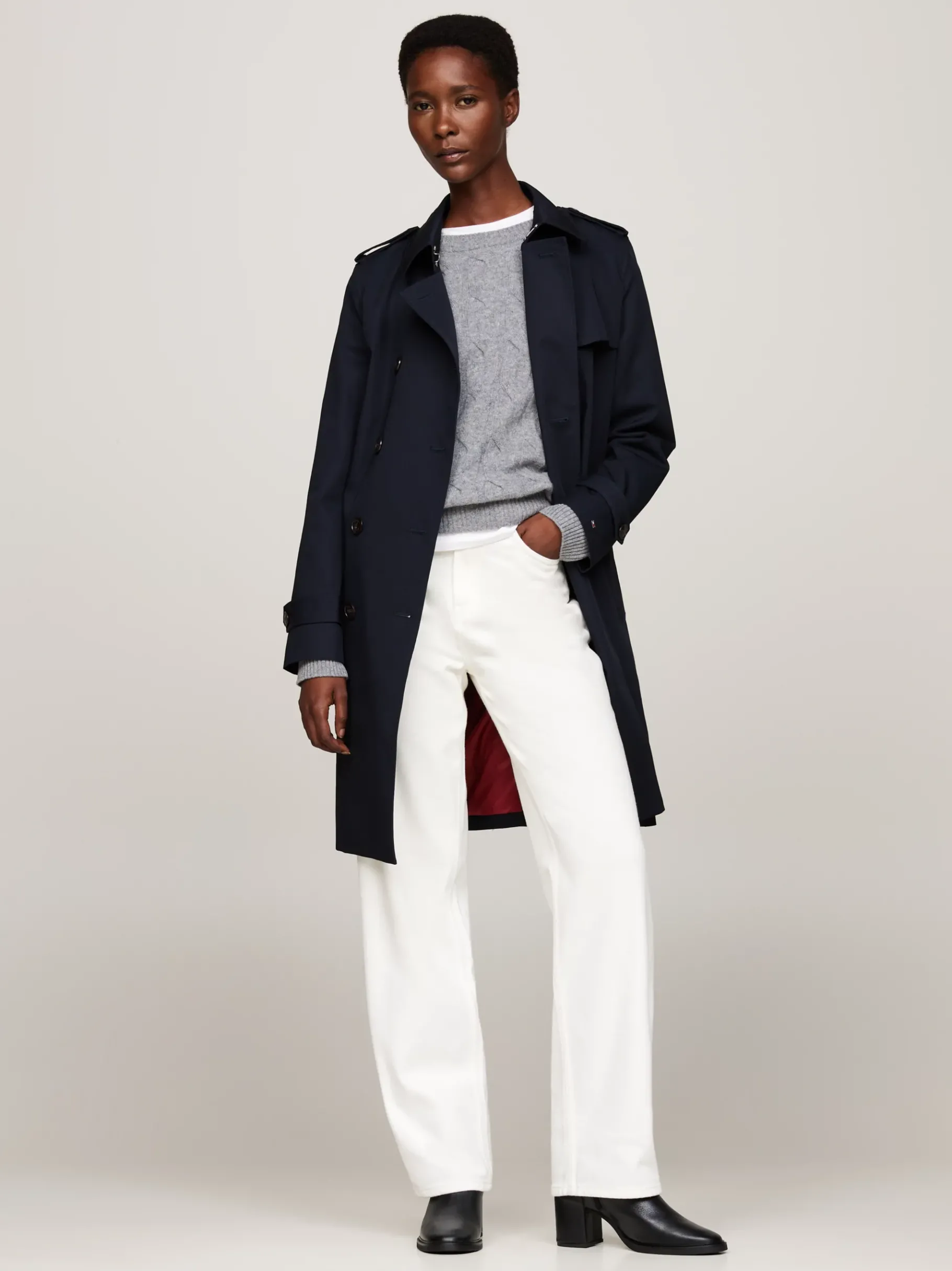 Tommy Hilfiger Stiefelette aus Leder mit TH-Monogramm BLACK New