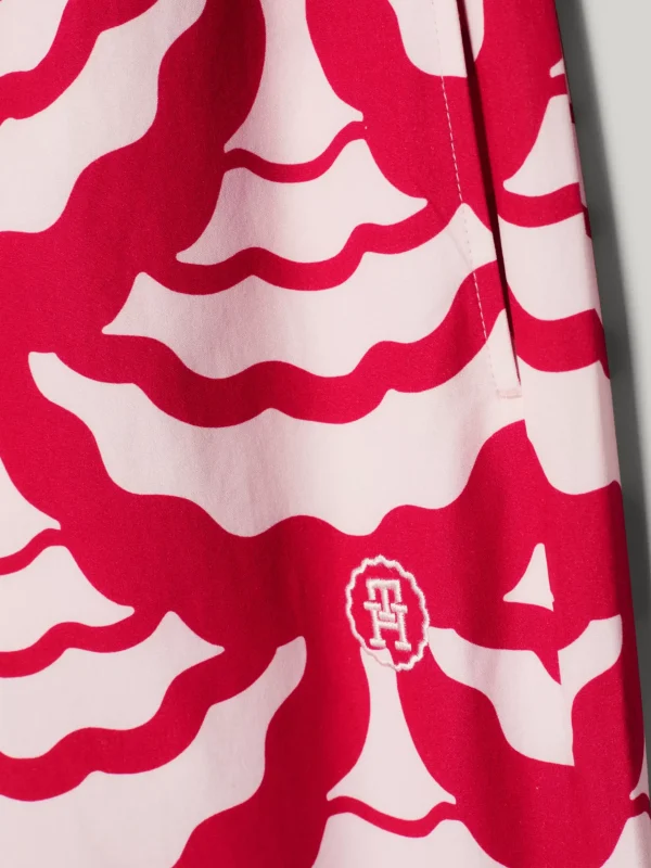 Tommy Hilfiger Straight Fit Hose mit Tunnelzug und Print EXPLODED VASITY SEAL/ PRIMARY RED Cheap