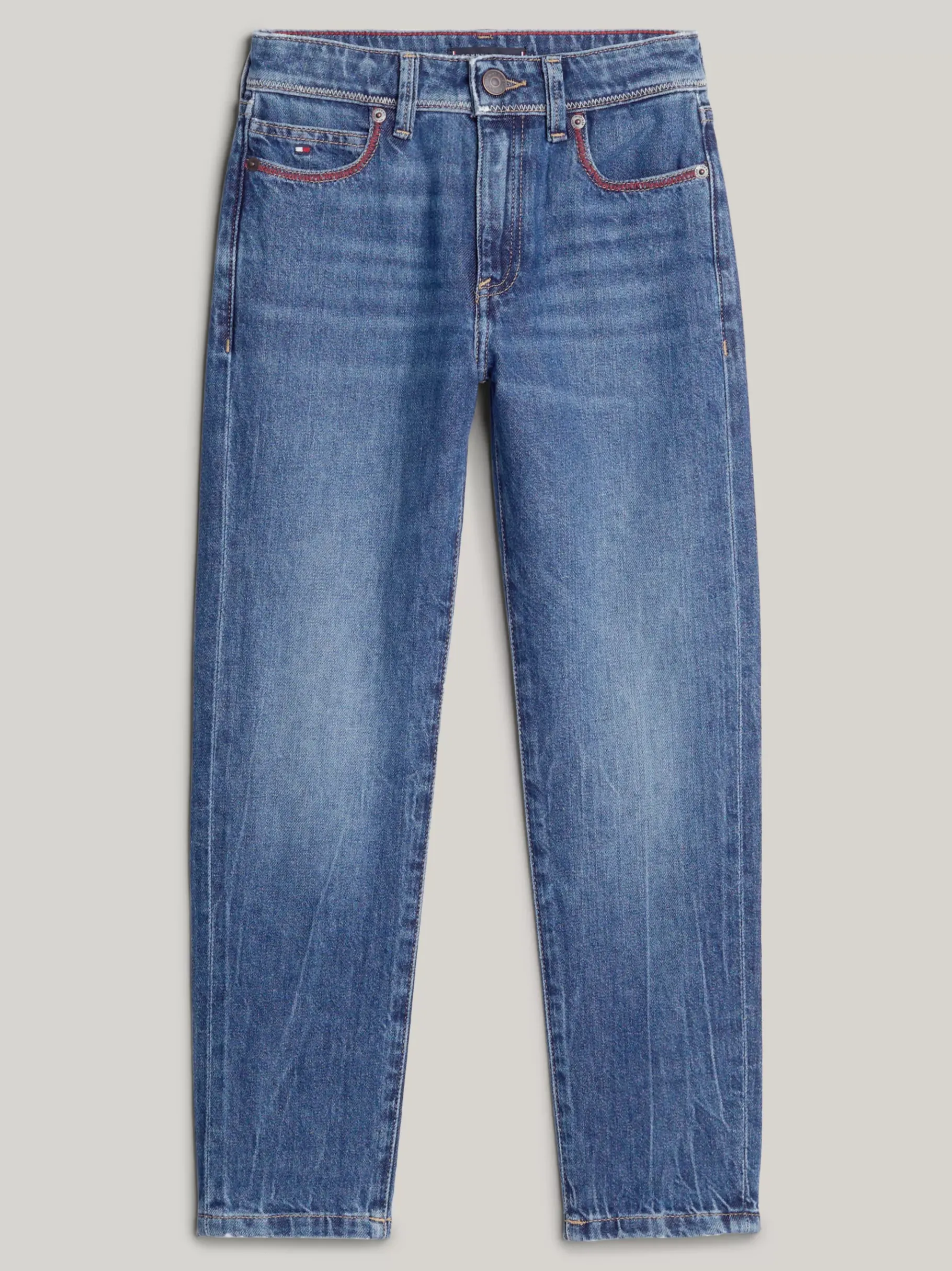 Tommy Hilfiger Straight Jeans mit Fade-Effekt und Ziernähten WORNIN Cheap